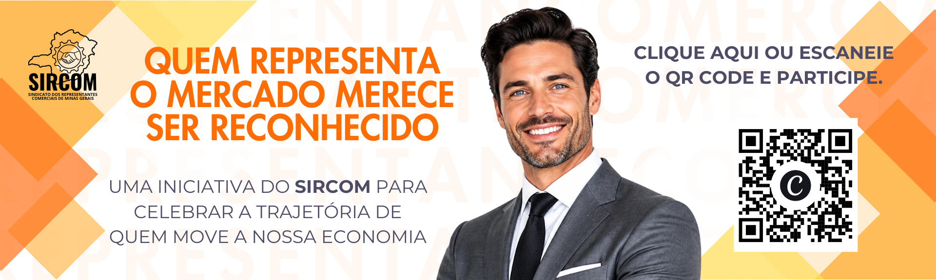 Baner retangular campanha